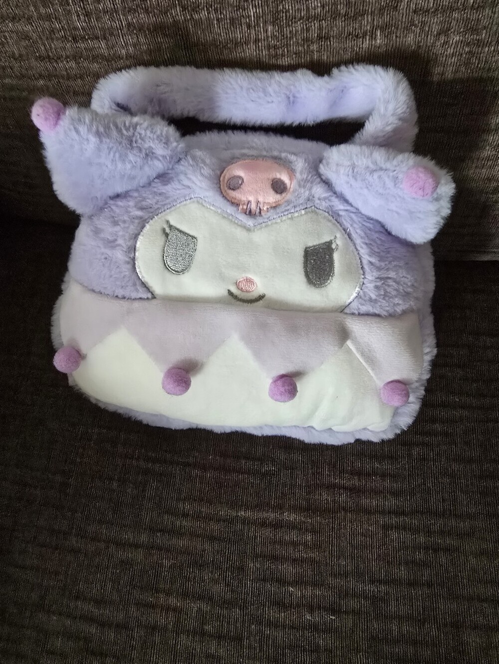 Pink Velvet Childs Bag - Soft Plush Crossbody